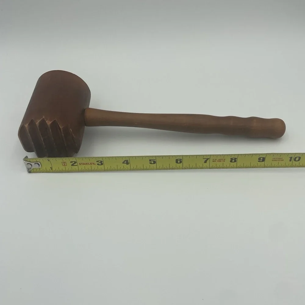 Vintage Wooden Kitchen Mallet Meat Tenderizer 10